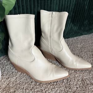 Faux Leather Cowgirl Western Bootie - Size 9.5 - Festival Concert Country